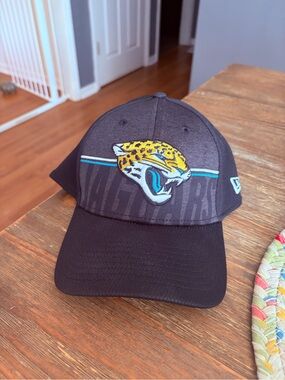 NFL New Era Jacksonville Jaguars Black & Teal Logo Hat